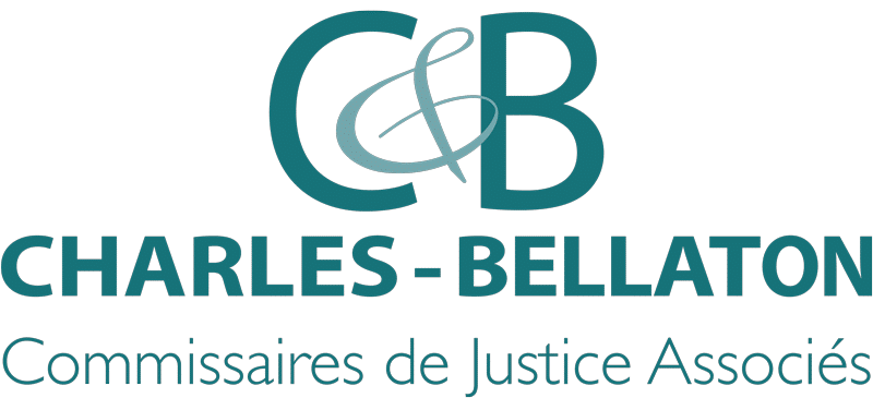 logo de l'étude de commissaire de justice de Miribel, association Charles et Bellaton